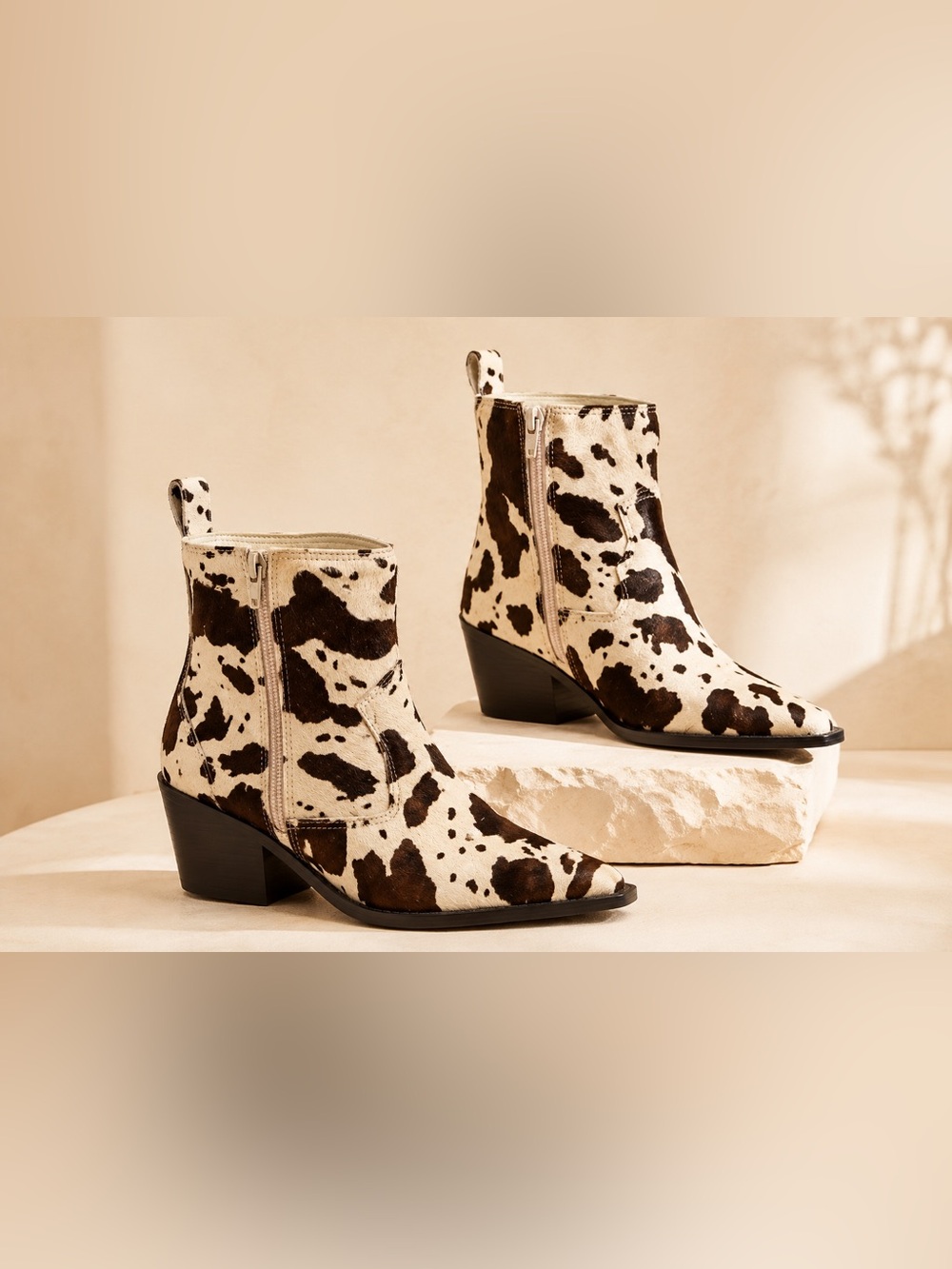 Matisse Caty Cow Hair Western Boots Anthropologie 7.5